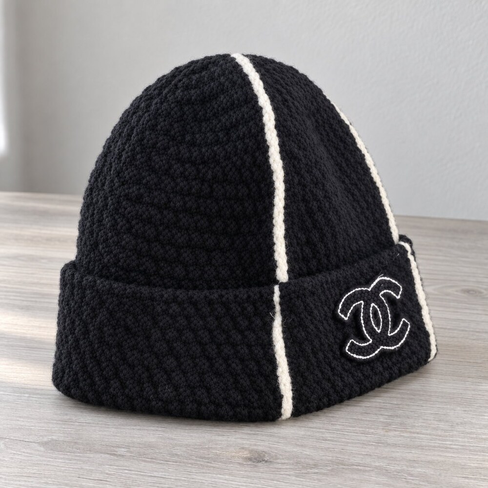 CHANEL CC Cuffed Knit Beanie - Picture 4 of 6